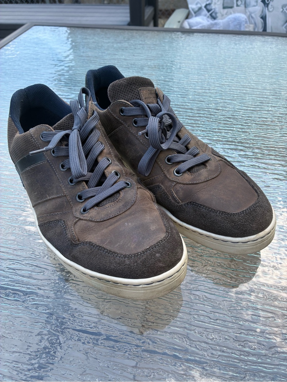Men's Bull Boxer Mylton Casual Brown/Blue Suede Walking Shoes - Low-Top Comfort